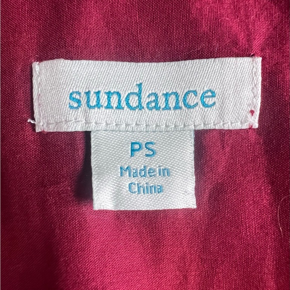 SUNDANCE Women's Zura Dress Silk Blend Sleeveless Boho Midi Burgundy Red Dress - Picture 3 of 11